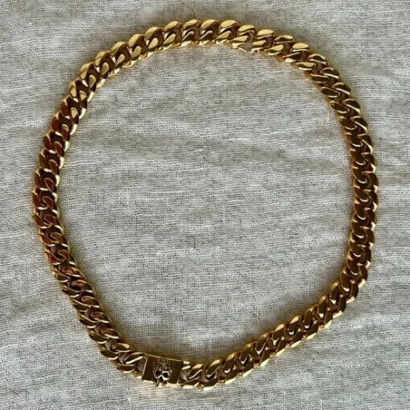 Alexander McQueen Gold Chain Necklace Choker with Crystal Skull - Picture 11 of 11